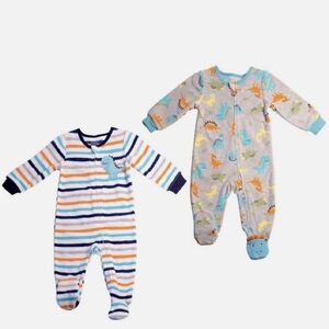 Bundle Of Boys pajamas 2T fleece Dinosaur